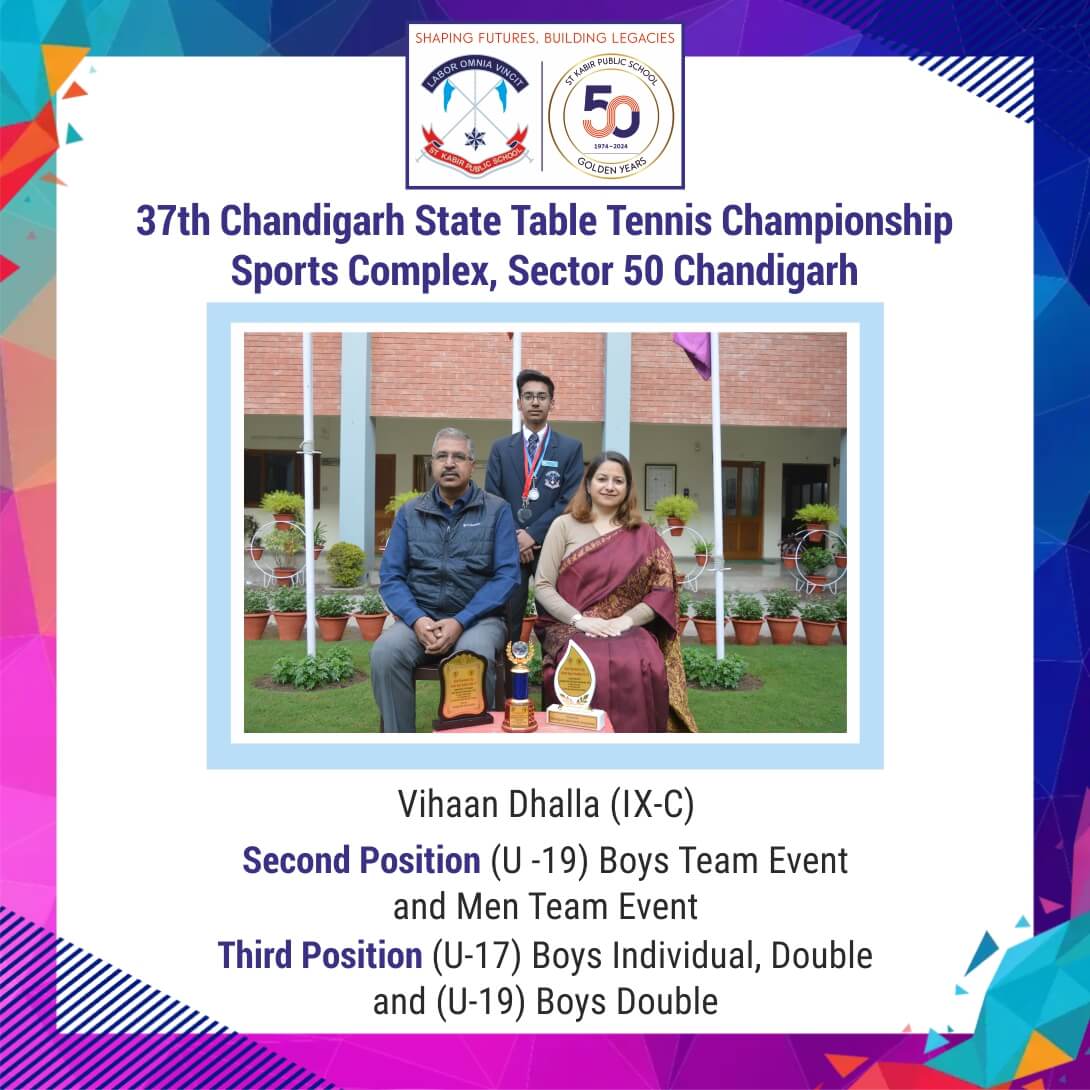 37th Chandigarh State Table Tennis Championship